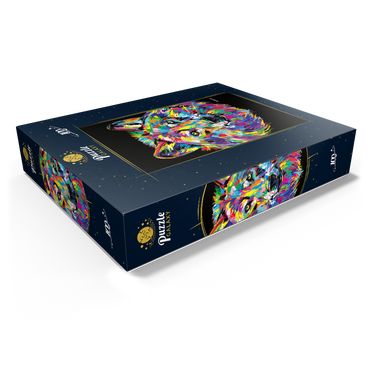 Pop Colors Wolf 100 Jigsaw Puzzle box view1