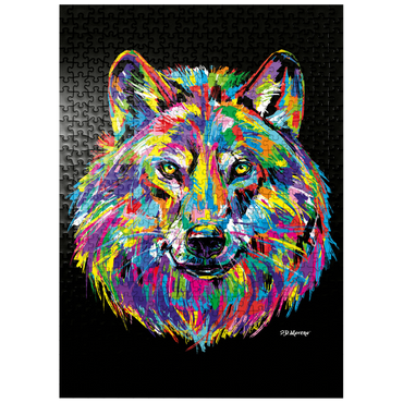 puzzleplate Pop Colors Wolf 500 Jigsaw Puzzle