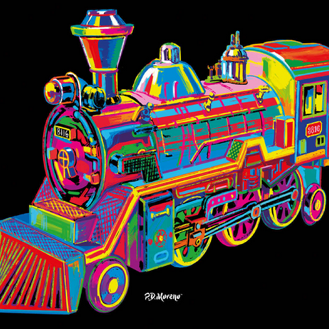 Toy Train 100 Jigsaw Puzzle 3D Modell