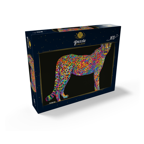 Cheetah Pop Colors 100 Jigsaw Puzzle box view2