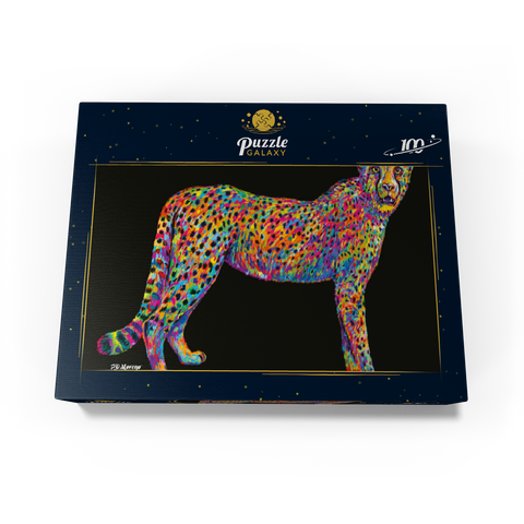 Cheetah Pop Colors 100 Jigsaw Puzzle box view3