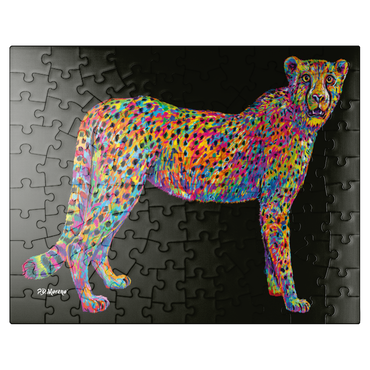 puzzleplate Cheetah Pop Colors 100 Jigsaw Puzzle