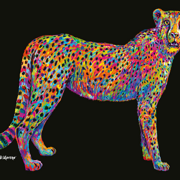 Cheetah Pop Colors 100 Jigsaw Puzzle 3D Modell