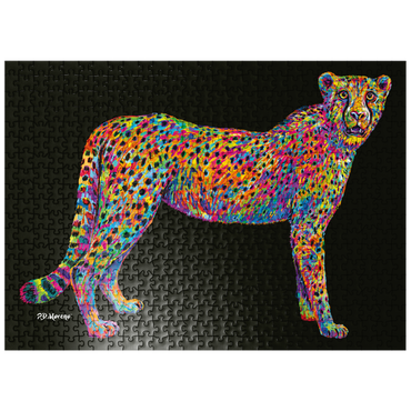 puzzleplate Cheetah Pop Colors 500 Jigsaw Puzzle