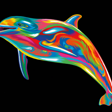 Pop Colors Dolphin 1000 Jigsaw Puzzle 3D Modell