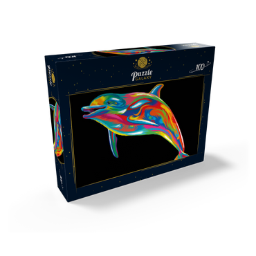 Pop Colors Dolphin 100 Jigsaw Puzzle box view2