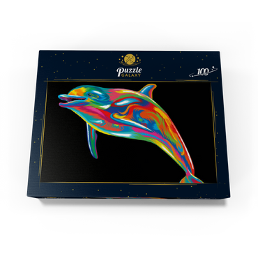 Pop Colors Dolphin 100 Jigsaw Puzzle box view3