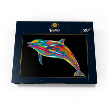 Pop Colors Dolphin 500 Jigsaw Puzzle box view3