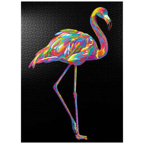 puzzleplate Pop Colors Flamingo 1000 Jigsaw Puzzle