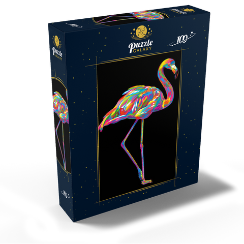 Pop Colors Flamingo 100 Jigsaw Puzzle box view2