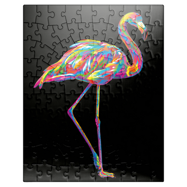 puzzleplate Pop Colors Flamingo 100 Jigsaw Puzzle