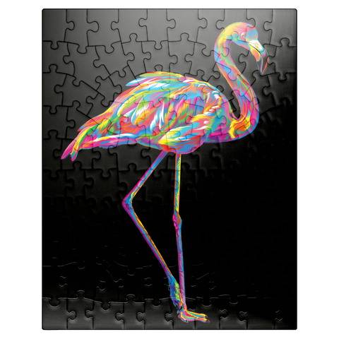 puzzleplate Pop Colors Flamingo 100 Jigsaw Puzzle