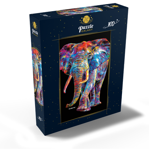 Pop Colors Elephant 100 Jigsaw Puzzle box view2