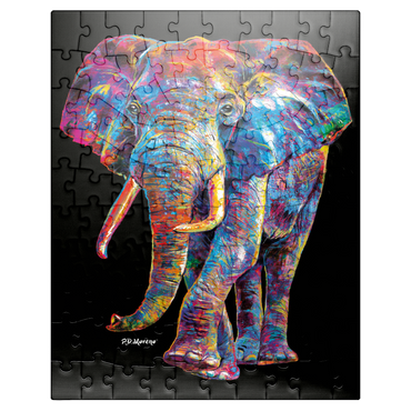 puzzleplate Pop Colors Elephant 100 Jigsaw Puzzle