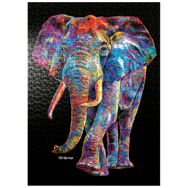 puzzleplate Pop Colors Elephant 500 Jigsaw Puzzle