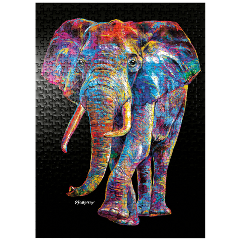 puzzleplate Pop Colors Elephant 500 Jigsaw Puzzle