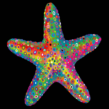 Starfish Pop Colors 100 Jigsaw Puzzle 3D Modell