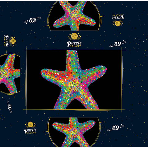 Starfish Pop Colors 100 Jigsaw Puzzle box 3D Modell