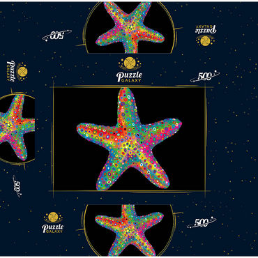 Starfish Pop Colors 500 Jigsaw Puzzle box 3D Modell