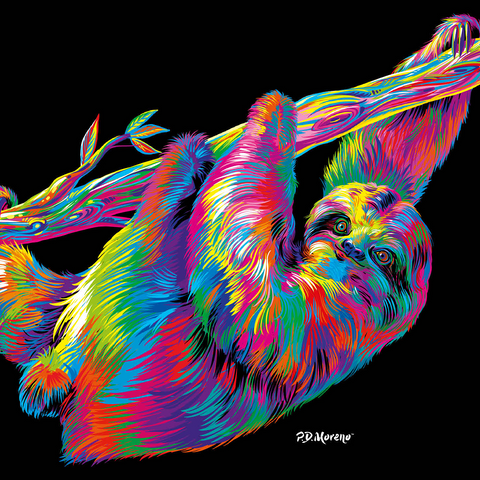 Sloth Relaxin' 500 Jigsaw Puzzle 3D Modell