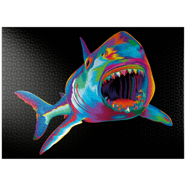 puzzleplate Pop Colors Shark 1000 Jigsaw Puzzle