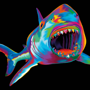 Pop Colors Shark 1000 Jigsaw Puzzle 3D Modell