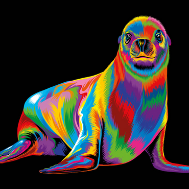 Pop Colors Sea Lion 1000 Jigsaw Puzzle 3D Modell