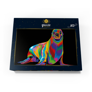 Pop Colors Sea Lion 100 Jigsaw Puzzle box view3