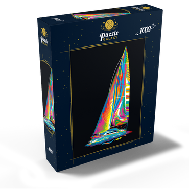 Pop Colors Sailboat 1000 Jigsaw Puzzle box view2