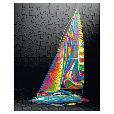 puzzleplate Pop Colors Sailboat 100 Jigsaw Puzzle