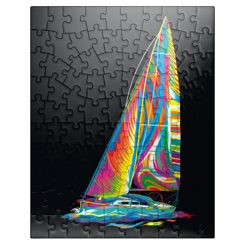 puzzleplate Pop Colors Sailboat 100 Jigsaw Puzzle