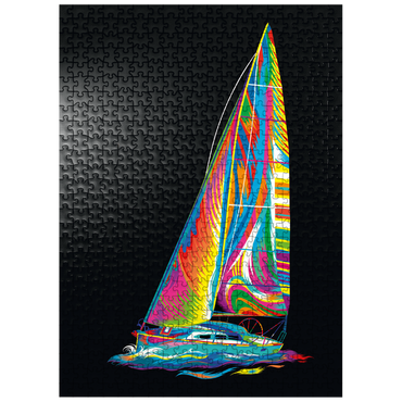 puzzleplate Pop Colors Sailboat 500 Jigsaw Puzzle