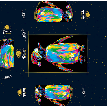 Penguin with a Hat 100 Jigsaw Puzzle box 3D Modell