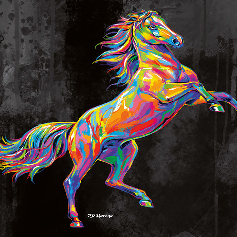 Colorful Stallion 1000 Jigsaw Puzzle 3D Modell