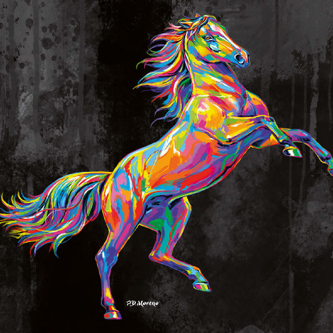 Colorful Stallion 100 Jigsaw Puzzle 3D Modell