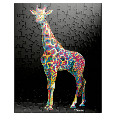 puzzleplate Colorful Giraffe 100 Jigsaw Puzzle