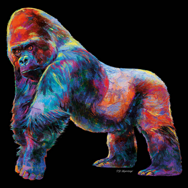 Pop Colors Gorilla 1000 Jigsaw Puzzle 3D Modell