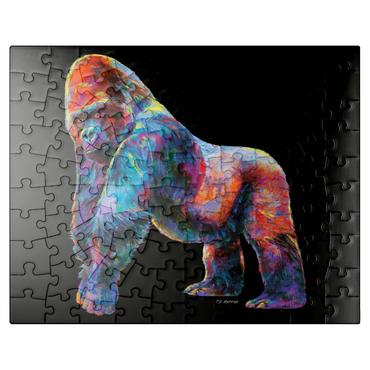 puzzleplate Pop Colors Gorilla 100 Jigsaw Puzzle