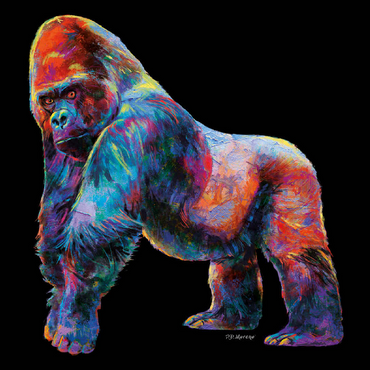 Pop Colors Gorilla 100 Jigsaw Puzzle 3D Modell