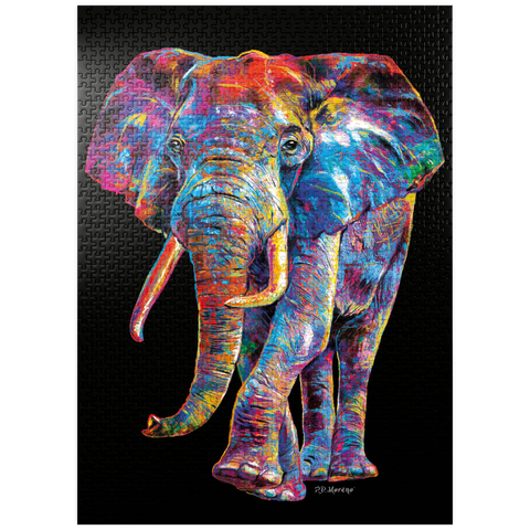 puzzleplate Elephant Pop Colors 1000 Jigsaw Puzzle