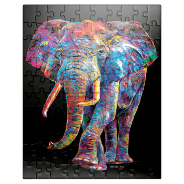 puzzleplate Elephant Pop Colors 100 Jigsaw Puzzle