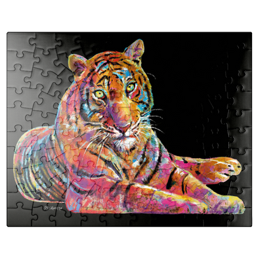 puzzleplate Laying Tiger 100 Jigsaw Puzzle