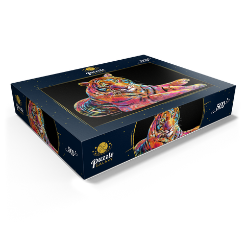 Laying Tiger 500 Jigsaw Puzzle box view1