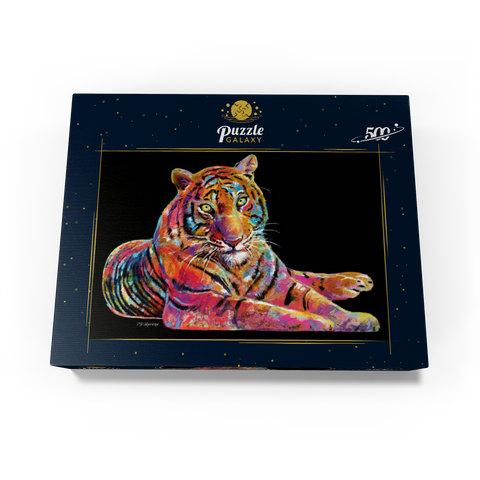 Laying Tiger 500 Jigsaw Puzzle box view3