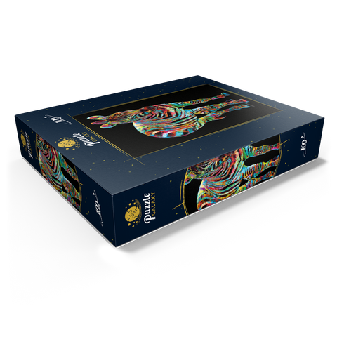 Colorful Zebra 100 Jigsaw Puzzle box view1