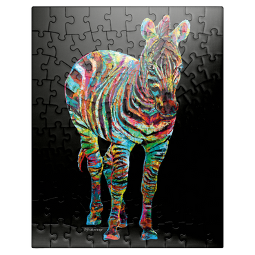 puzzleplate Colorful Zebra 100 Jigsaw Puzzle