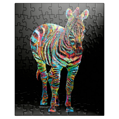 puzzleplate Colorful Zebra 100 Jigsaw Puzzle