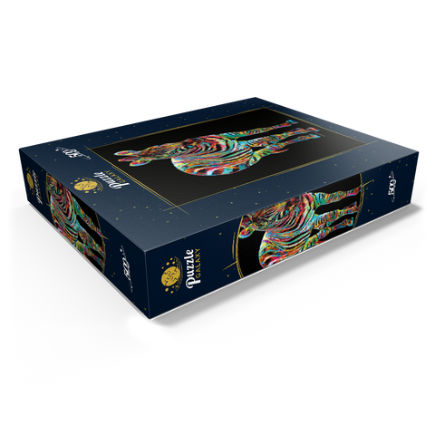 Colorful Zebra 500 Jigsaw Puzzle box view1