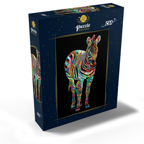 Colorful Zebra 500 Jigsaw Puzzle box view2