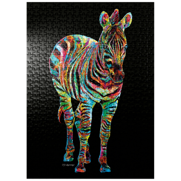 puzzleplate Colorful Zebra 500 Jigsaw Puzzle